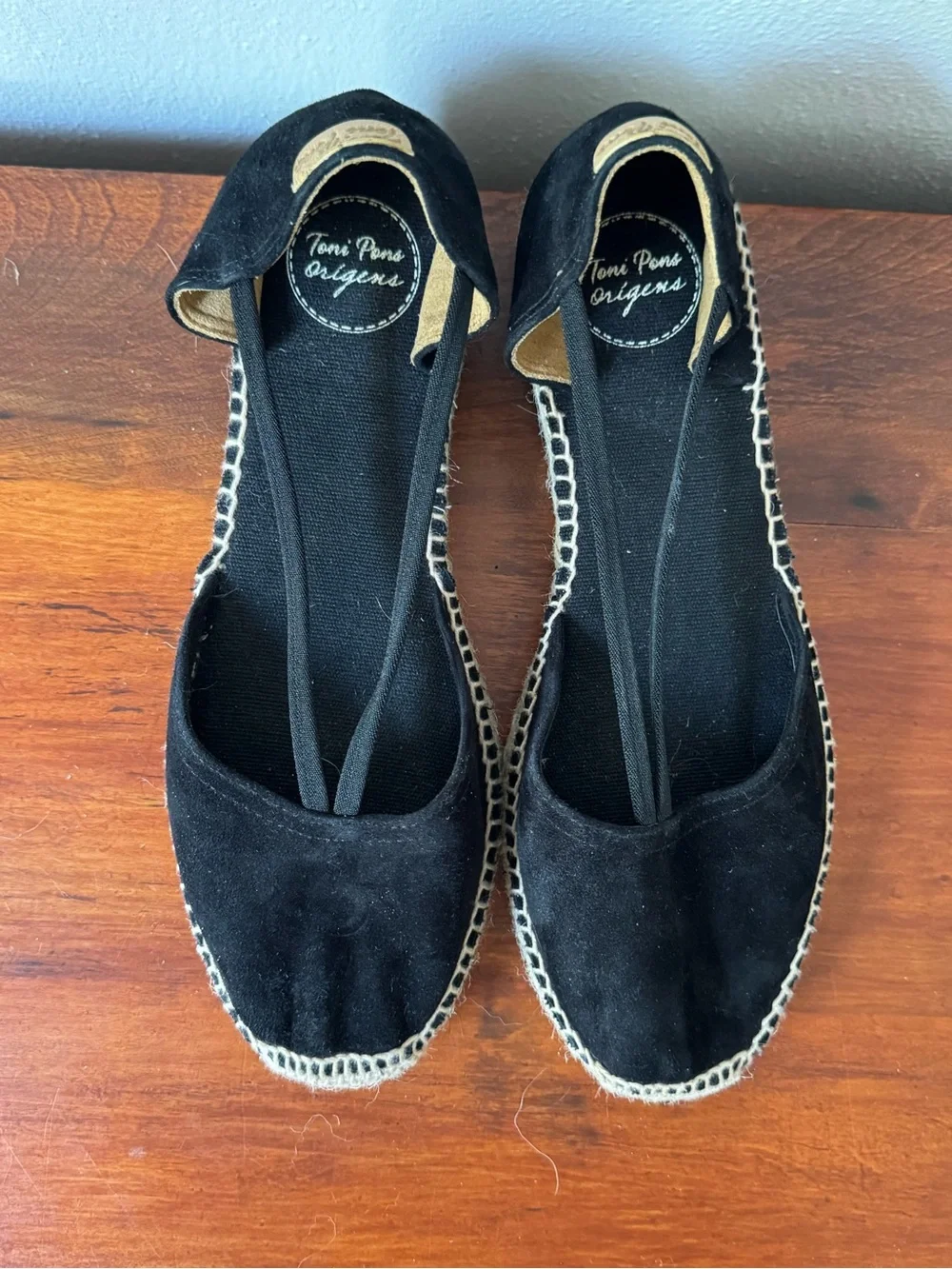 NWOT Toni Pons Black Suede Erla -A Espadrille Flats size 41 / 10